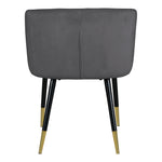 Louise Velvet Upholstered Dining Chair in Grey