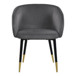 Louise Velvet Upholstered Dining Chair in Grey