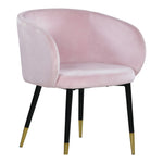 Louise Velvet Upholstered Dining Chair in Pink