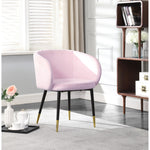 Louise Velvet Upholstered Dining Chair in Pink