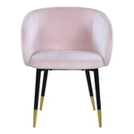 Louise Velvet Upholstered Dining Chair in Pink