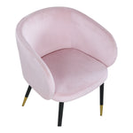 Louise Velvet Upholstered Dining Chair in Pink