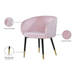 Louise Velvet Upholstered Dining Chair in Pink