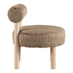 Ambre Vegan Shearling Fabric Upholstered Accent Chair in Tan