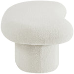 Luka Boucle Fabric Upholstered Bench in Cream