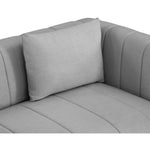 Lucia Linen Textured Fabric Upholstered Chair in Grey