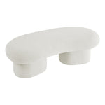 Luka Boucle Fabric Upholstered Bench in Cream
