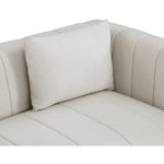Lucia 90.5" Linen Textured Fabric Upholstered Sofa in Beige