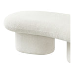 Luka Boucle Fabric Upholstered Bench in Cream