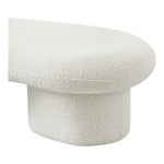 Luka Boucle Fabric Upholstered Bench in Cream