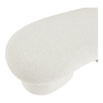 Luka Boucle Fabric Upholstered Bench in Cream