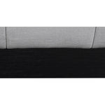 Lucia Linen Textured Fabric Upholstered King Bed in Grey