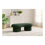 Luka Boucle Fabric Upholstered Bench in Green