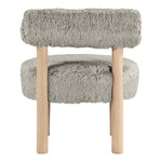 Ambre Vegan Shearling Fabric Upholstered Accent Chair in Taupe