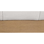Lucia Linen Textured Fabric Upholstered Queen Bed in Cream