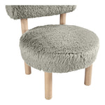 Ambre Vegan Shearling Fabric Upholstered Accent Chair in Taupe