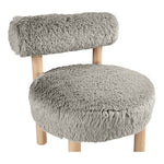 Ambre Vegan Shearling Fabric Upholstered Accent Chair in Taupe