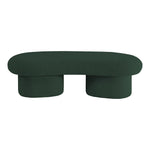 Luka Boucle Fabric Upholstered Bench in Green