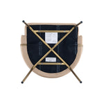 Gracie Vegan Leather Metal Dining Chair in Tan and Gold
