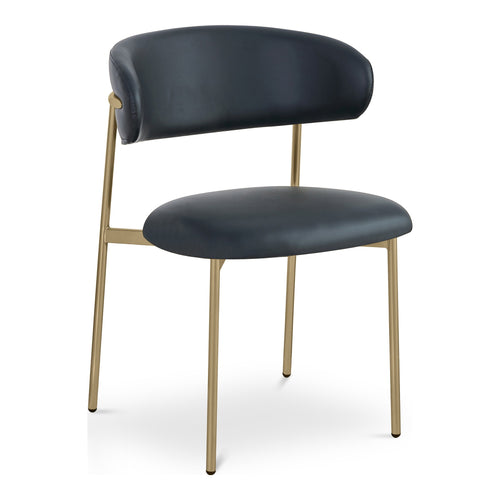 Lupita Vegan Leather Upholstered Dining Chair in Black