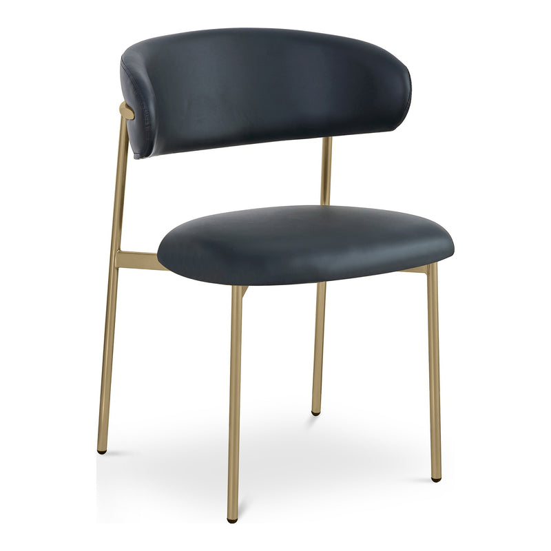 Lupita Vegan Leather Upholstered Dining Chair in Black