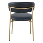 Lupita Vegan Leather Upholstered Dining Chair in Black