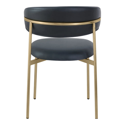 Lupita Vegan Leather Upholstered Dining Chair in Black