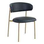 Lupita Vegan Leather Upholstered Dining Chair in Black