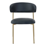 Lupita Vegan Leather Upholstered Dining Chair in Black
