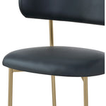 Lupita Vegan Leather Upholstered Dining Chair in Black