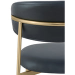 Lupita Vegan Leather Upholstered Dining Chair in Black