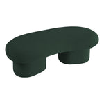 Luka Boucle Fabric Upholstered Bench in Green