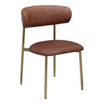 Lupita Vegan Leather Upholstered Dining Chair in Brown