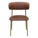 Lupita Vegan Leather Upholstered Dining Chair in Brown