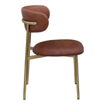 Lupita Vegan Leather Upholstered Dining Chair in Brown
