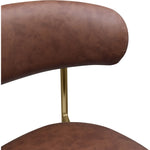 Lupita Vegan Leather Upholstered Dining Chair in Brown