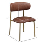 Lupita Vegan Leather Upholstered Dining Chair in Brown