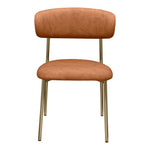 Lupita Vegan Leather Upholstered Dining Chair in Cognac