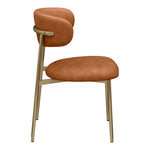 Lupita Vegan Leather Upholstered Dining Chair in Cognac