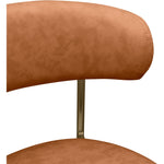 Lupita Vegan Leather Upholstered Dining Chair in Cognac