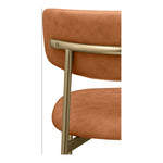Lupita Vegan Leather Upholstered Dining Chair in Cognac