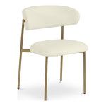 Lupita Vegan Leather Upholstered Dining Chair in Cream
