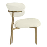 Lupita Vegan Leather Upholstered Dining Chair in Cream
