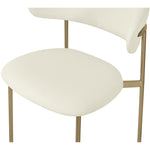 Lupita Vegan Leather Upholstered Dining Chair in Cream