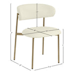 Lupita Vegan Leather Upholstered Dining Chair in Cream