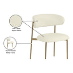 Lupita Vegan Leather Upholstered Dining Chair in Cream