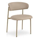 Lupita Vegan Leather Upholstered Dining Chair in Taupe