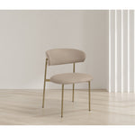 Lupita Vegan Leather Upholstered Dining Chair in Taupe