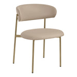 Lupita Vegan Leather Upholstered Dining Chair in Taupe