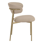 Lupita Vegan Leather Upholstered Dining Chair in Taupe